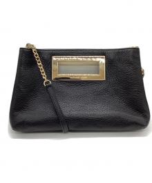 MICHAEL KORS（マイケル・コース）の古着「レザーショルダーバッグ」｜ブラック