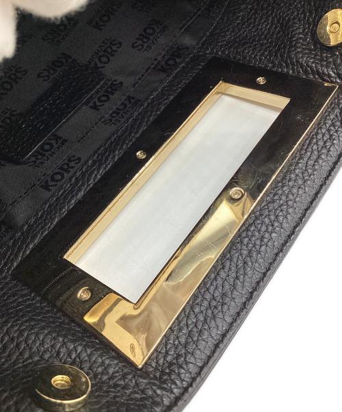 MICHAEL KORS（マイケル・コース）MICHAEL KORS (マイケル・コース) レザーショルダーバッグ ブラックの古着・服飾アイテム