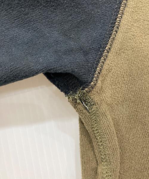 stussy（ステューシー）stussy (ステューシー) ラグランカットソー ブラック×カーキ サイズ:Mの古着・服飾アイテム