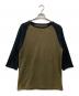 stussy（ステューシー）の古着「ラグランカットソー」｜ブラック×カーキ
