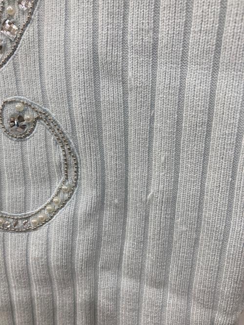 darich（ダーリッチ）Darich (ダーリッチ) DRビジューリブニットトップス ブルー サイズ:Freeの古着・服飾アイテム