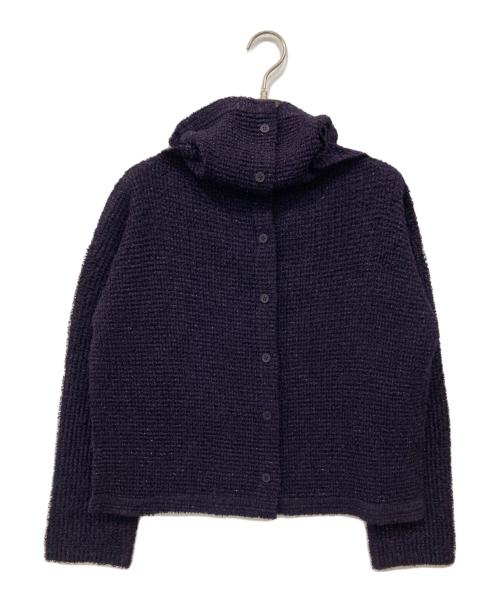me ISSEY MIYAKE（ミーイッセイ ミヤケ）me ISSEY MIYAKE (ミーイッセイ ミヤケ) ラメカーディガン パープル サイズ:Freeの古着・服飾アイテム