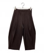 PLEATS PLEASEプリーツプリーズ）の古着「プリーツパンツ」｜ブラウン