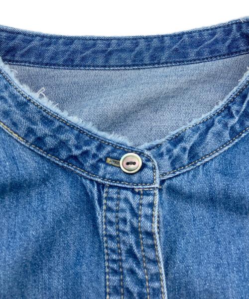 URBAN RESEARCH DOORS（アーバンリサーチドアーズ）URBAN RESEARCH DOORS (アーバンリサーチドアーズ) デニムバンドカラーシャツ インディゴ サイズ:Mの古着・服飾アイテム