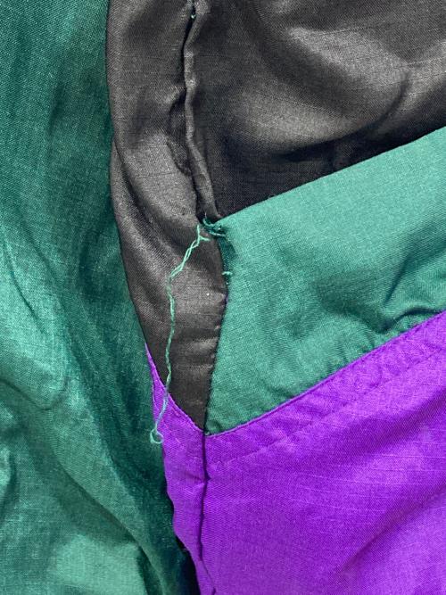 NIKE（ナイキ）NIKE (ナイキ) FLIGHT ナイロンジャケット パープル×グリーン サイズ:表記なし(実寸を参照ください)の古着・服飾アイテム