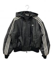 adidas（アディダス）の古着「ビンテージ フェイクレザージャケット」｜ブラック