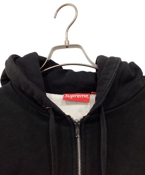 SUPREME（シュプリーム）Supreme (シュプリーム) Small Box Logo Thermal Zip Up Hoodie / スモールボックスロゴ サーマルジップアップフーディー ブラック サイズ:Mediumの古着・服飾アイテム