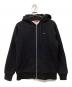 Supreme（シュプリーム）の古着「Small Box Logo Thermal Zip Up Hoodie / スモールボックスロゴ サーマルジップアップフーディー」｜ブラック