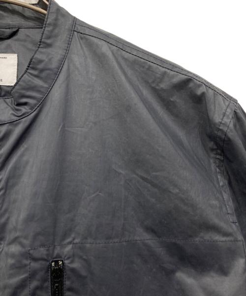 ARMANI EXCHANGE（アルマーニ エクスチェンジ）ARMANI EXCHANGE (アルマーニ エクスチェンジ) マグネットボタンライダースジャケット ネイビー サイズ:Sの古着・服飾アイテム
