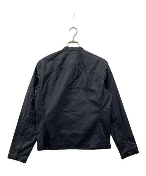ARMANI EXCHANGE（アルマーニ エクスチェンジ）ARMANI EXCHANGE (アルマーニ エクスチェンジ) マグネットボタンライダースジャケット ネイビー サイズ:Sの古着・服飾アイテム