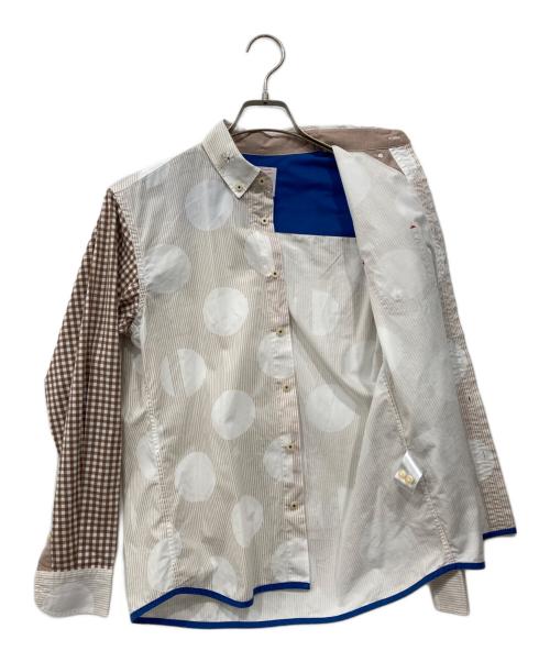 KAWATANI SHIRT（カワタニシャツ）KAWATANI SHIRT (カワタニシャツ) ボタンダウンシャツ ブラウン×ホワイト サイズ:Sの古着・服飾アイテム