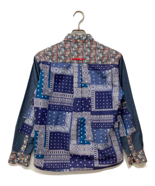 KAWATANI SHIRT（カワタニシャツ）KAWATANI SHIRT (カワタニシャツ) 総柄シャツ ブルー サイズ:Sの古着・服飾アイテム