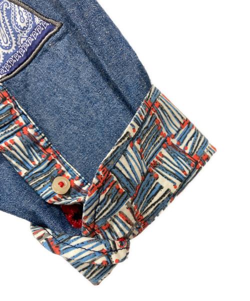 KAWATANI SHIRT（カワタニシャツ）KAWATANI SHIRT (カワタニシャツ) 総柄シャツ ブルー サイズ:Sの古着・服飾アイテム