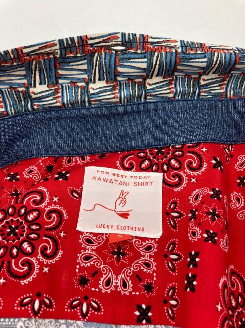 KAWATANI SHIRT（カワタニシャツ）KAWATANI SHIRT (カワタニシャツ) 総柄シャツ ブルー サイズ:Sの古着・服飾アイテム