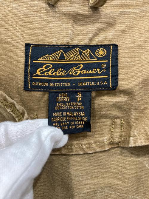 Eddie Bauer（エディーバウアー）Eddie Bauer (エディーバウアー) 襟コーデュロイ ロングコート ベージュ サイズ:Sの古着・服飾アイテム