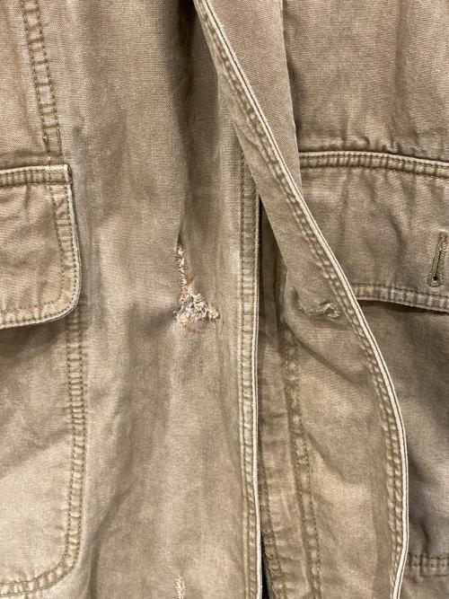 Eddie Bauer（エディーバウアー）Eddie Bauer (エディーバウアー) 襟コーデュロイ ロングコート ベージュ サイズ:Sの古着・服飾アイテム