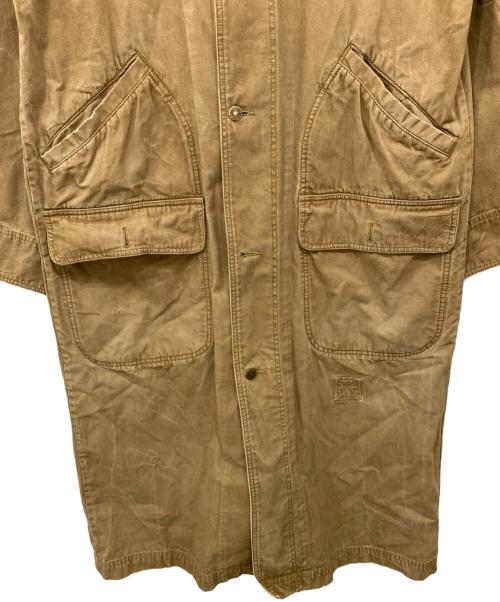 Eddie Bauer（エディーバウアー）Eddie Bauer (エディーバウアー) 襟コーデュロイ ロングコート ベージュ サイズ:Sの古着・服飾アイテム