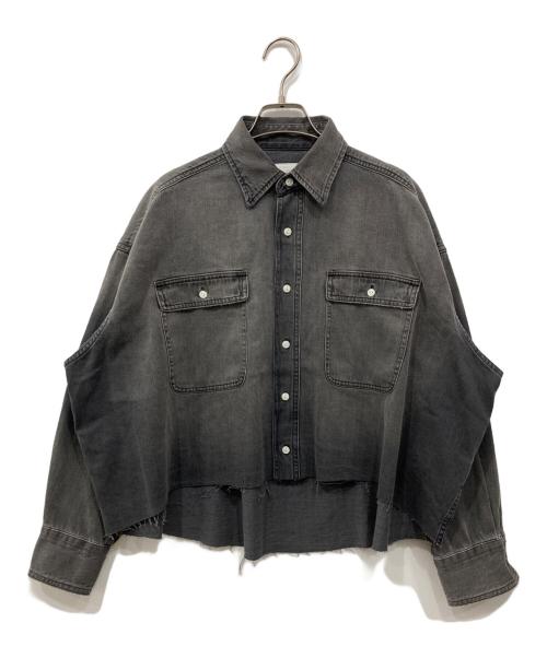 Whim Gazette（ウィムガゼット）Whim Gazette (ウィムガゼット) デニムシャツ グレー サイズ:Freeの古着・服飾アイテム