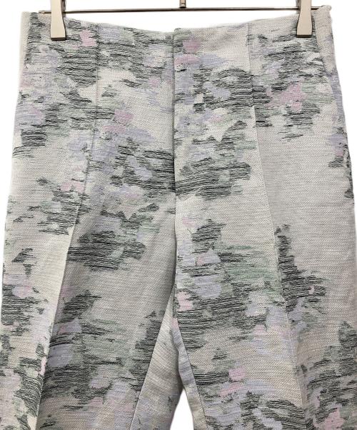 DRAWER（ドゥロワー）Drawer (ドゥロワー) ジャガードトラウザーロングパンツ グリーン サイズ:38の古着・服飾アイテム