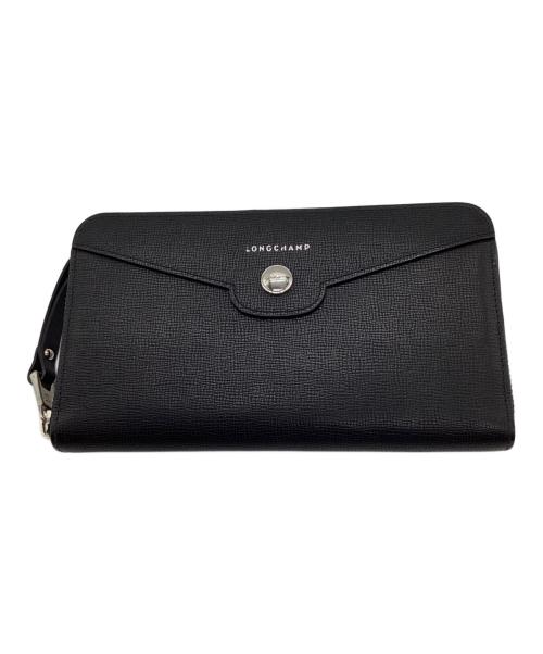 LONGCHAMP（ロンシャン）LONGCHAMP (ロンシャン) ロングウォレット ブラックの古着・服飾アイテム