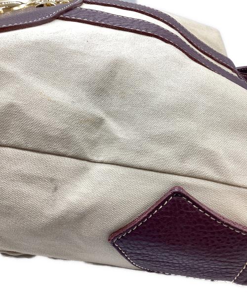 Vivienne Westwood（ヴィヴィアンウエストウッド）Vivienne Westwood (ヴィヴィアンウエストウッド) ビッグオーブ キャンバスショルダーバッグ ベージュの古着・服飾アイテム