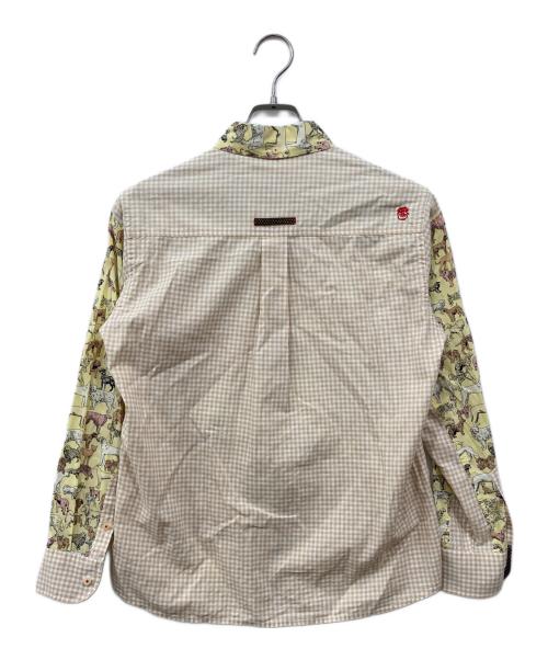 KAWATANI SHIRT（カワタニシャツ）KAWATANI SHIRT (カワタニシャツ) 総柄シャツ イエロー×ベージュ サイズ:Sの古着・服飾アイテム
