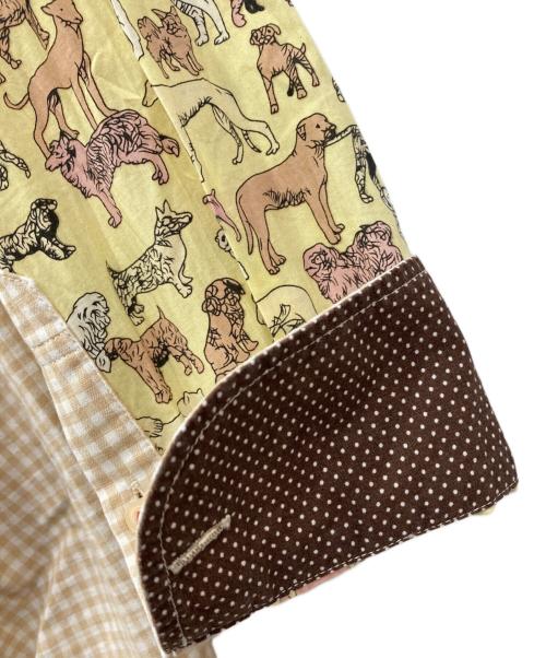 KAWATANI SHIRT（カワタニシャツ）KAWATANI SHIRT (カワタニシャツ) 総柄シャツ イエロー×ベージュ サイズ:Sの古着・服飾アイテム