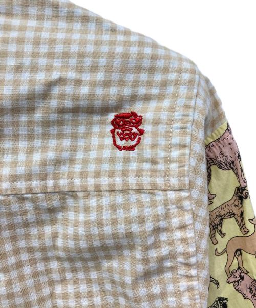 KAWATANI SHIRT（カワタニシャツ）KAWATANI SHIRT (カワタニシャツ) 総柄シャツ イエロー×ベージュ サイズ:Sの古着・服飾アイテム