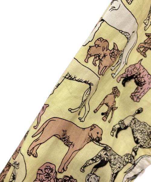 KAWATANI SHIRT（カワタニシャツ）KAWATANI SHIRT (カワタニシャツ) 総柄シャツ イエロー×ベージュ サイズ:Sの古着・服飾アイテム