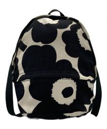 marimekko（マリメッコ）の古着「MINI EIRA ウニッコ リュック」｜ブラック×ホワイト