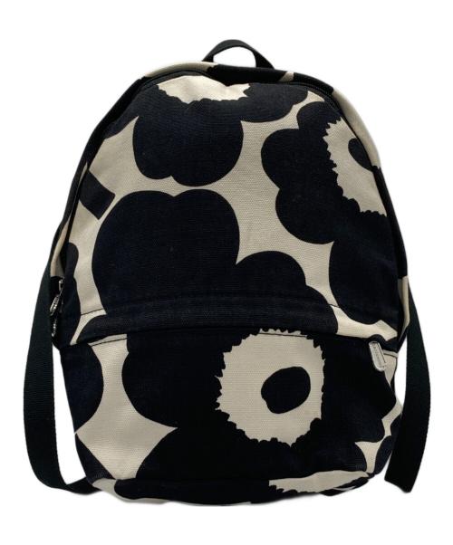marimekko（マリメッコ）marimekko (マリメッコ) MINI EIRA ウニッコ リュック ブラック×ホワイトの古着・服飾アイテム