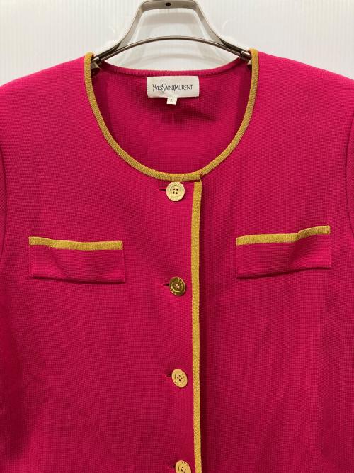 Yves Saint Laurent（イヴサンローラン）Yves Saint Laurent (イヴサンローラン) 半袖ワンピース ピンク サイズ:Lの古着・服飾アイテム