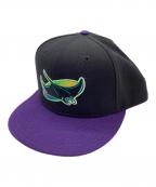 New Eraニューエラ）の古着「キャップ」｜ブラック×パープル