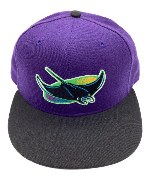 New Era（ニューエラ）New Era (ニューエラ) キャップ ブラック×パープル サイズ:7 3/8の古着・服飾アイテム