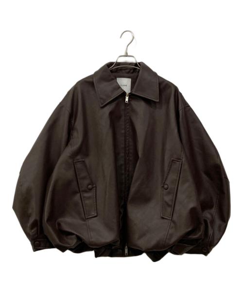 CLANE（クラネ）CLANE (クラネ) フェイクレザーバルーンジャケット ブラウン サイズ:1の古着・服飾アイテム