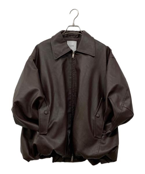 CLANE（クラネ）CLANE (クラネ) フェイクレザーバルーンジャケット ブラウン サイズ:1の古着・服飾アイテム