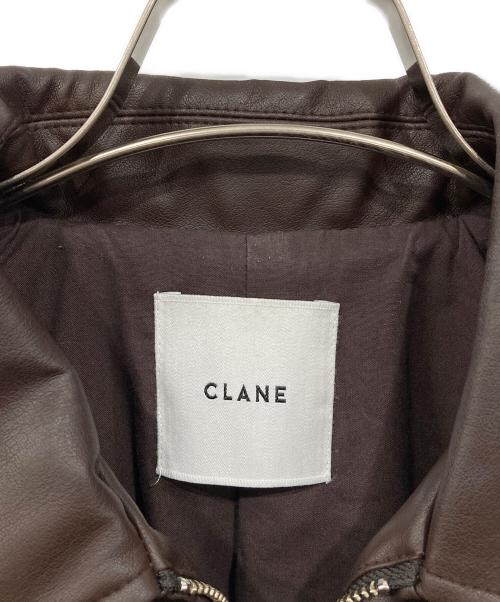 CLANE（クラネ）CLANE (クラネ) フェイクレザーバルーンジャケット ブラウン サイズ:1の古着・服飾アイテム