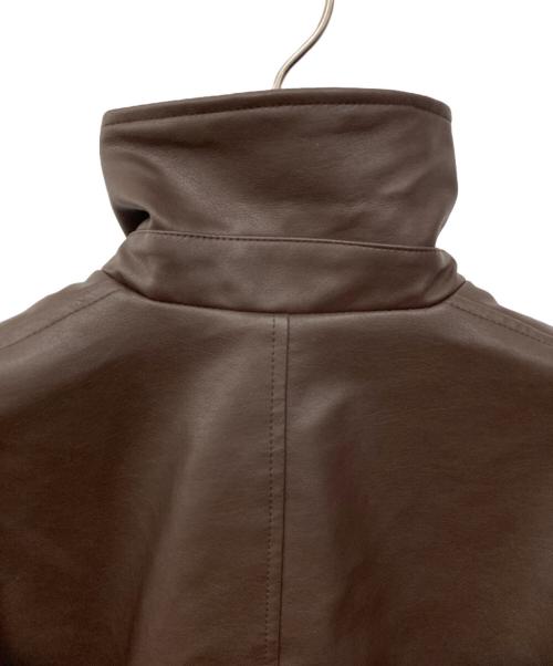 CLANE（クラネ）CLANE (クラネ) フェイクレザーバルーンジャケット ブラウン サイズ:1の古着・服飾アイテム