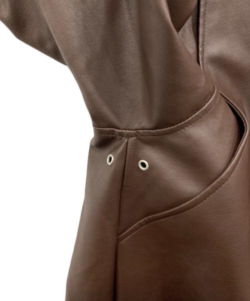 CLANE（クラネ）CLANE (クラネ) フェイクレザーバルーンジャケット ブラウン サイズ:1の古着・服飾アイテム