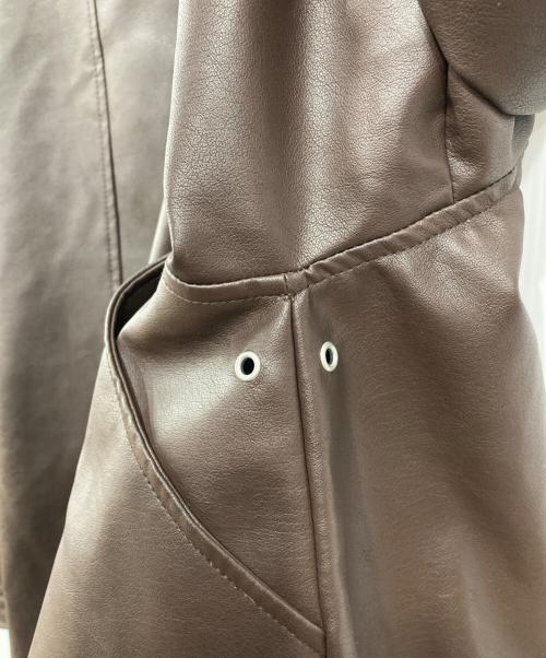 CLANE（クラネ）CLANE (クラネ) フェイクレザーバルーンジャケット ブラウン サイズ:1の古着・服飾アイテム