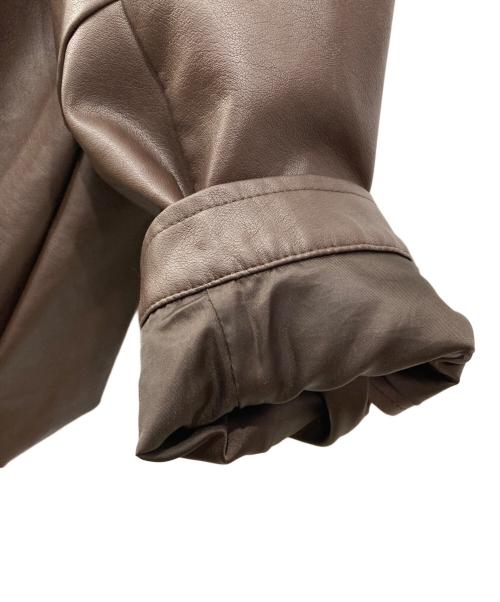 CLANE（クラネ）CLANE (クラネ) フェイクレザーバルーンジャケット ブラウン サイズ:1の古着・服飾アイテム