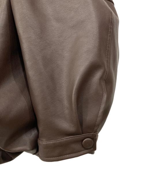 CLANE（クラネ）CLANE (クラネ) フェイクレザーバルーンジャケット ブラウン サイズ:1の古着・服飾アイテム