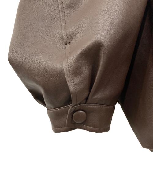 CLANE（クラネ）CLANE (クラネ) フェイクレザーバルーンジャケット ブラウン サイズ:1の古着・服飾アイテム