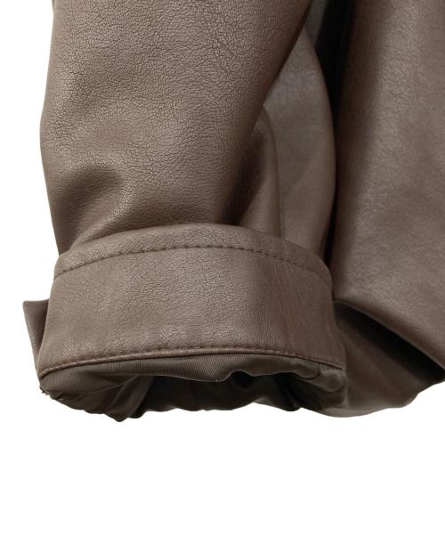 CLANE（クラネ）CLANE (クラネ) フェイクレザーバルーンジャケット ブラウン サイズ:1の古着・服飾アイテム