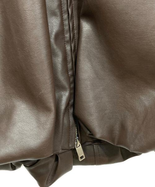CLANE（クラネ）CLANE (クラネ) フェイクレザーバルーンジャケット ブラウン サイズ:1の古着・服飾アイテム