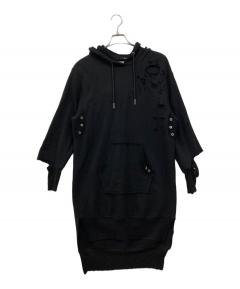 中古・古着通販】DIESEL (ディーゼル) パーカーワンピース ブラック