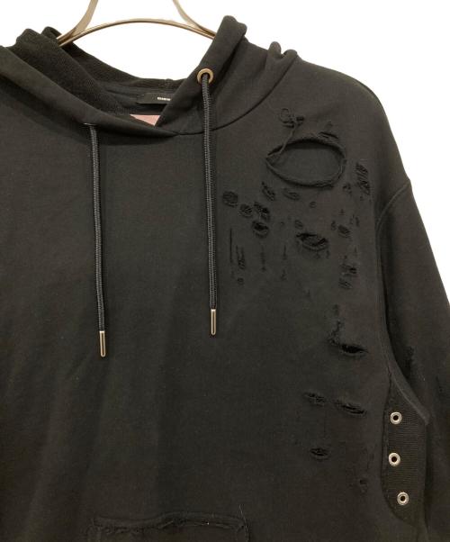 DIESEL（ディーゼル）DIESEL (ディーゼル) BRAVE ダメージ加工ワンピース ブラック サイズ:XXSの古着・服飾アイテム