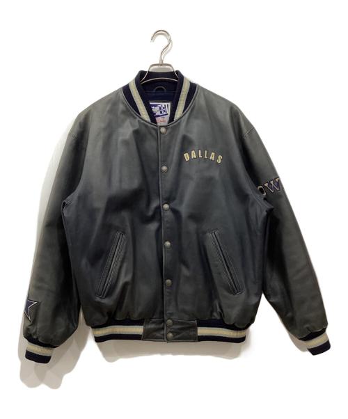 G-Ⅲ（ジースリー）G-Ⅲ (ジースリー) レザースタジャン ネイビー サイズ:Mの古着・服飾アイテム