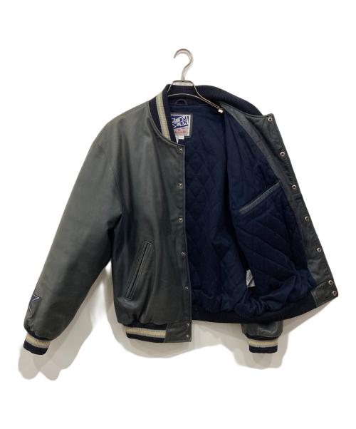 G-Ⅲ（ジースリー）G-Ⅲ (ジースリー) レザースタジャン ネイビー サイズ:Mの古着・服飾アイテム