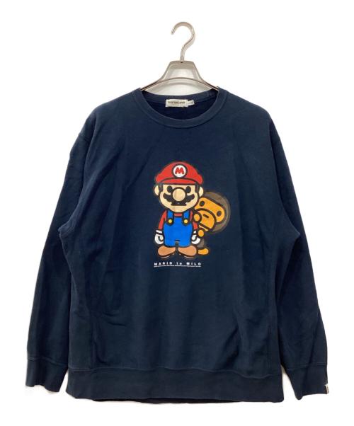 A BATHING APE（アベイシングエイプ）A BATHING APE (アベイシングエイプ) スウェット ネイビー サイズ:XLの古着・服飾アイテム